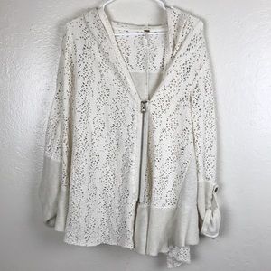 Free People crochet oversized Blouse Top